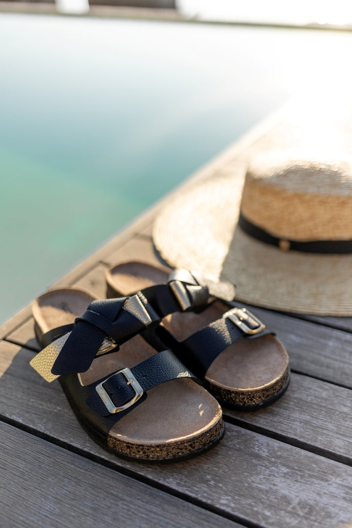COSY STEP SLIPPERS GOLD-BLACK