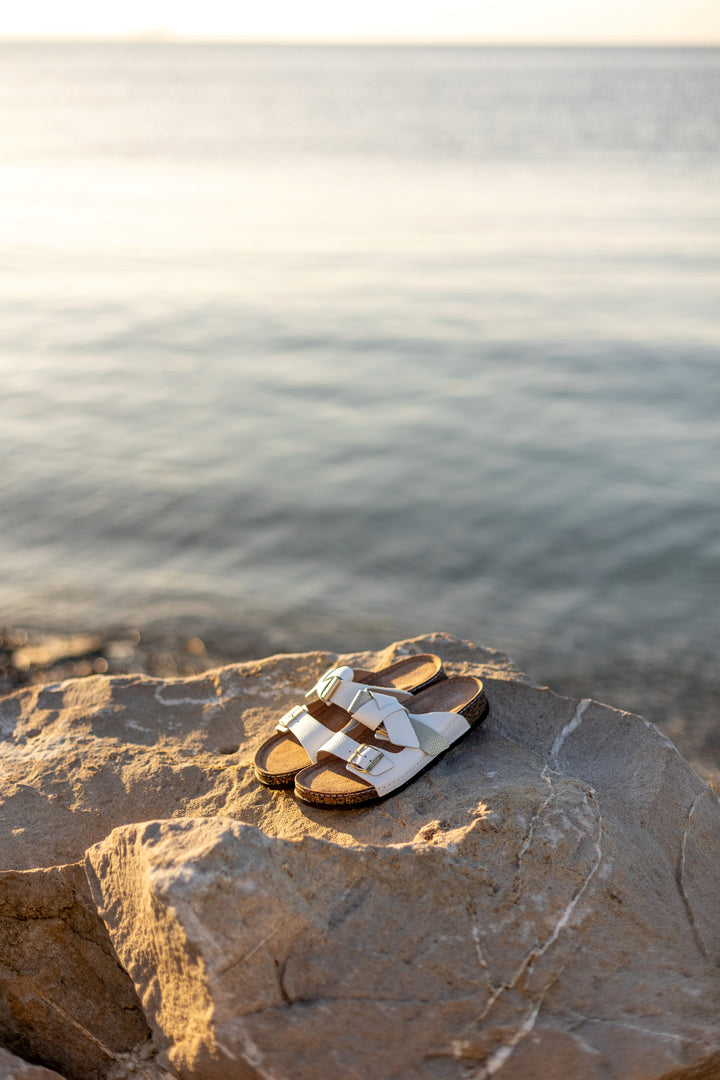 COSY STEP SLIPPERS GOLD-WHITE