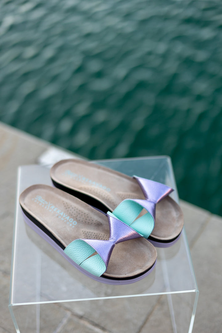 PRETTY GEISHA SLIPPERS LAVENDER-MINT