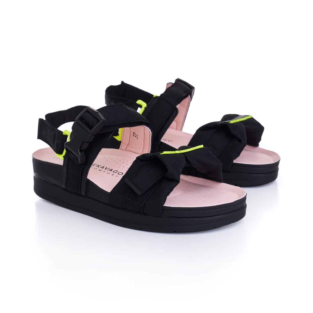 TREKKING GEISHA SANDALS BLACK