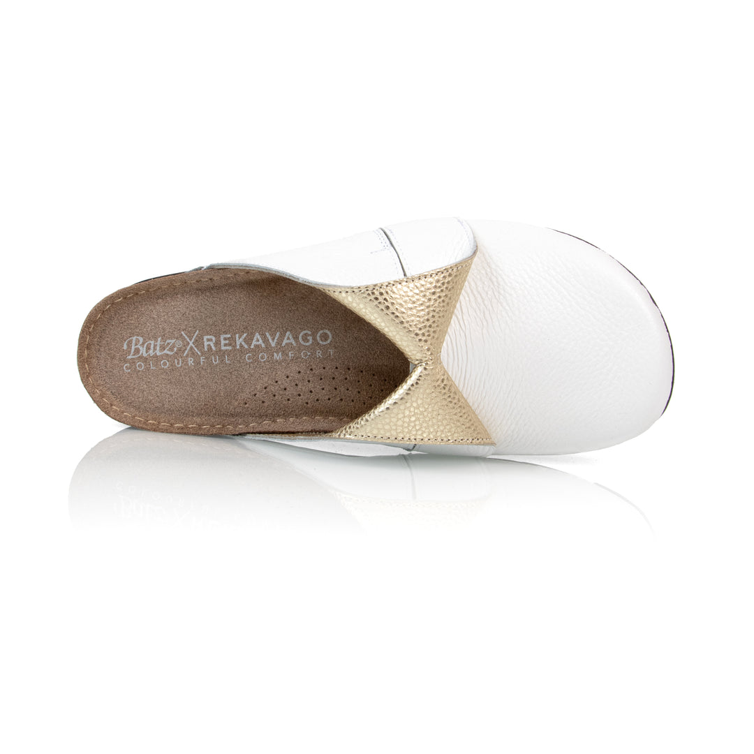 DREAM DAY CLOGS WHITE GOLD