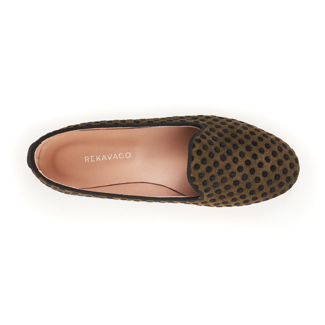 LOAFER CIPŐ OLIVE DOT