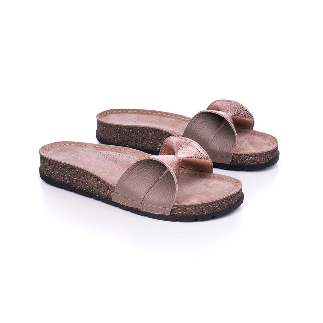 PRETTY DAY PAPUCS LATTE ROSEGOLD