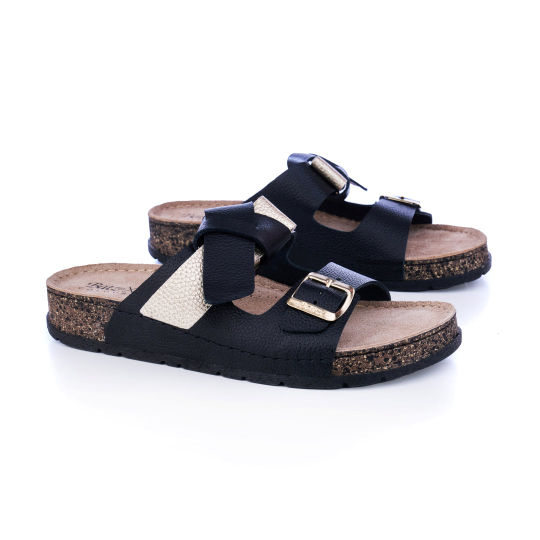 COSY STEP SLIPPERS GOLD-BLACK