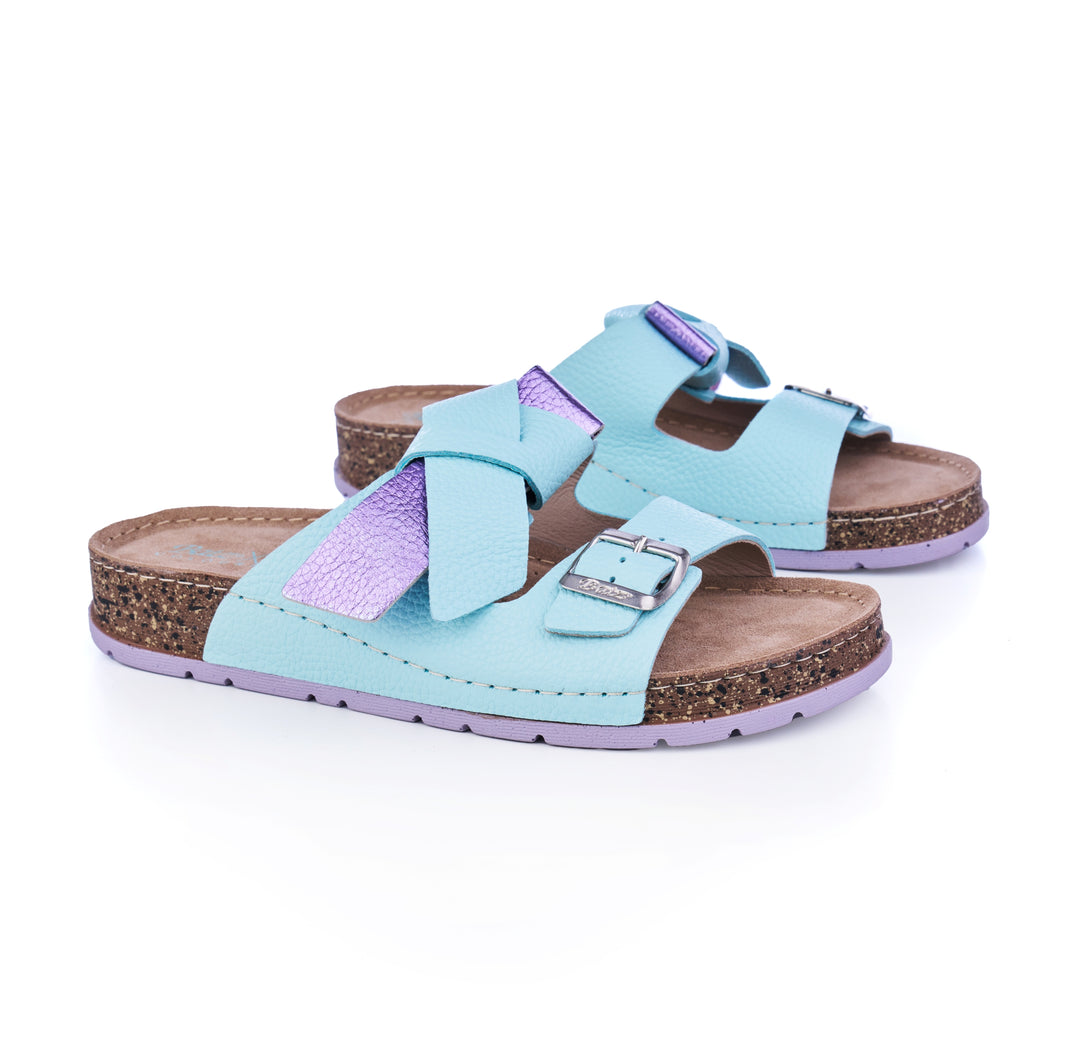 COSY STEP SLIPPERS LAVENDER-MINT
