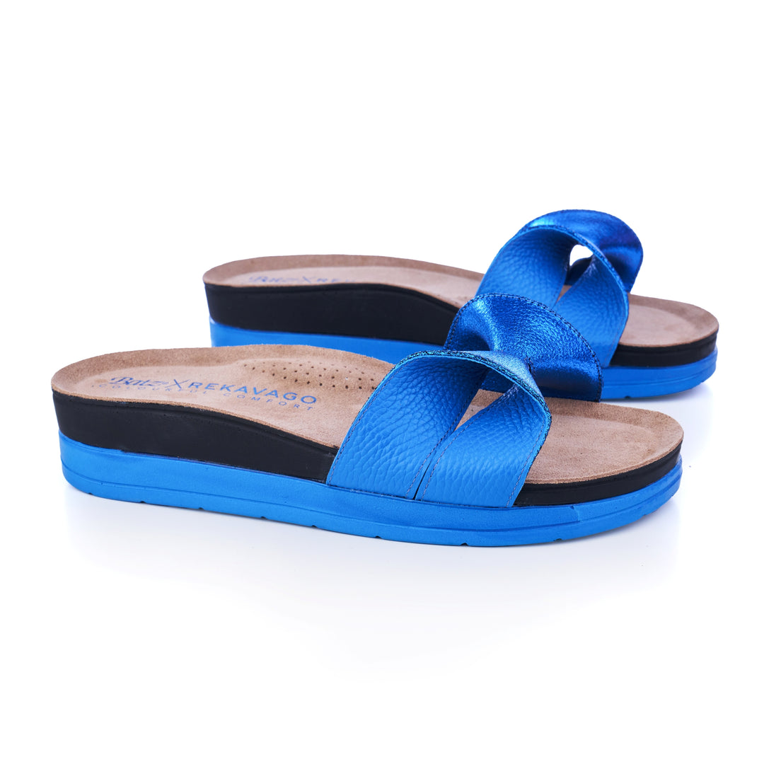 PRETTY GEISHA SLIPPERS BLUE-MIX