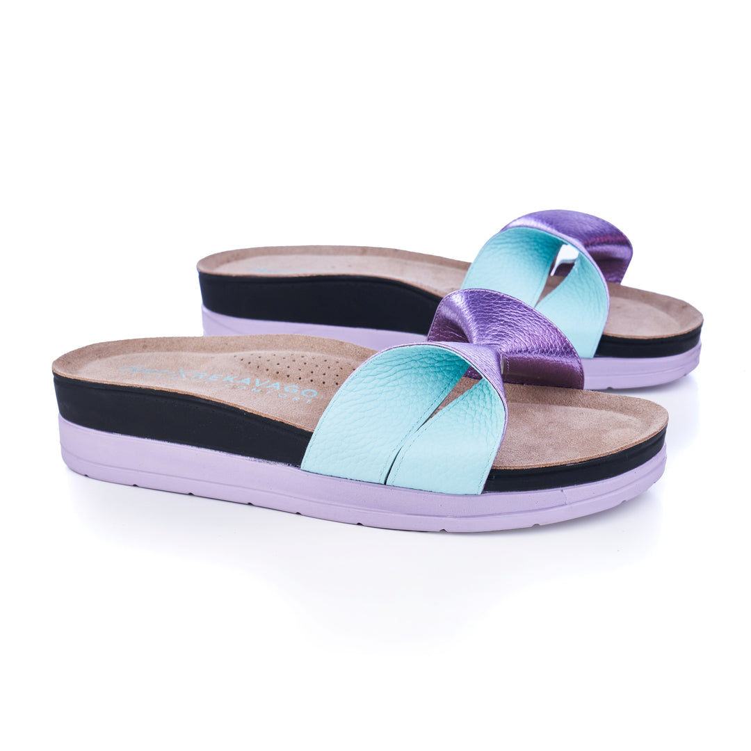 PRETTY GEISHA SLIPPERS LAVENDER-MINT