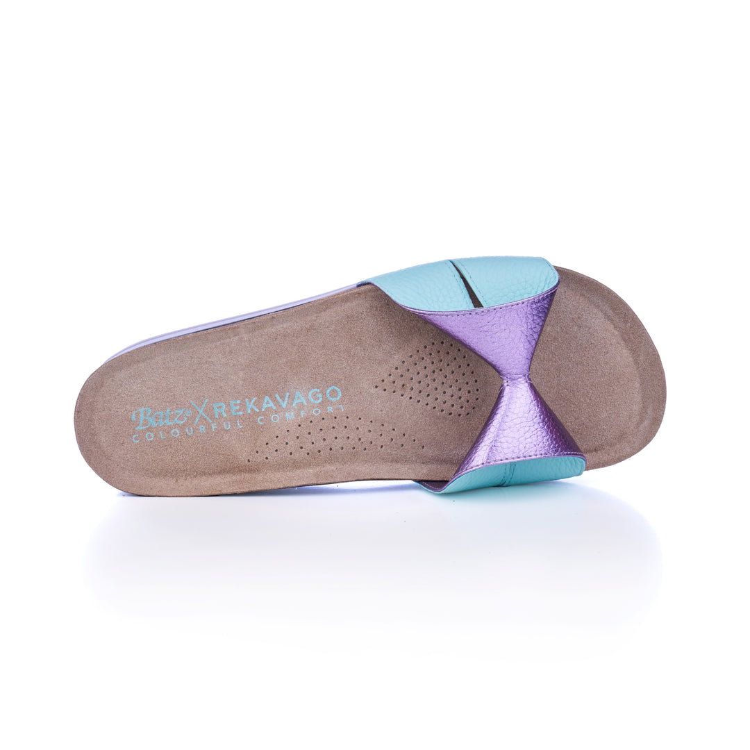 PRETTY GEISHA SLIPPERS LAVENDER-MINT