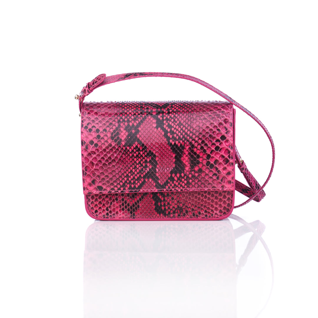 PIXIE CROSS BODY PYTHON BERRY PINK
