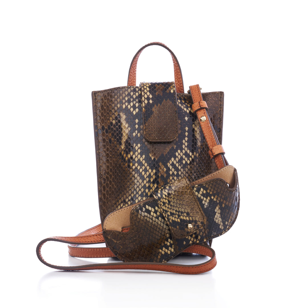 MILLA MINI TÁSKA BROWN PYTHON