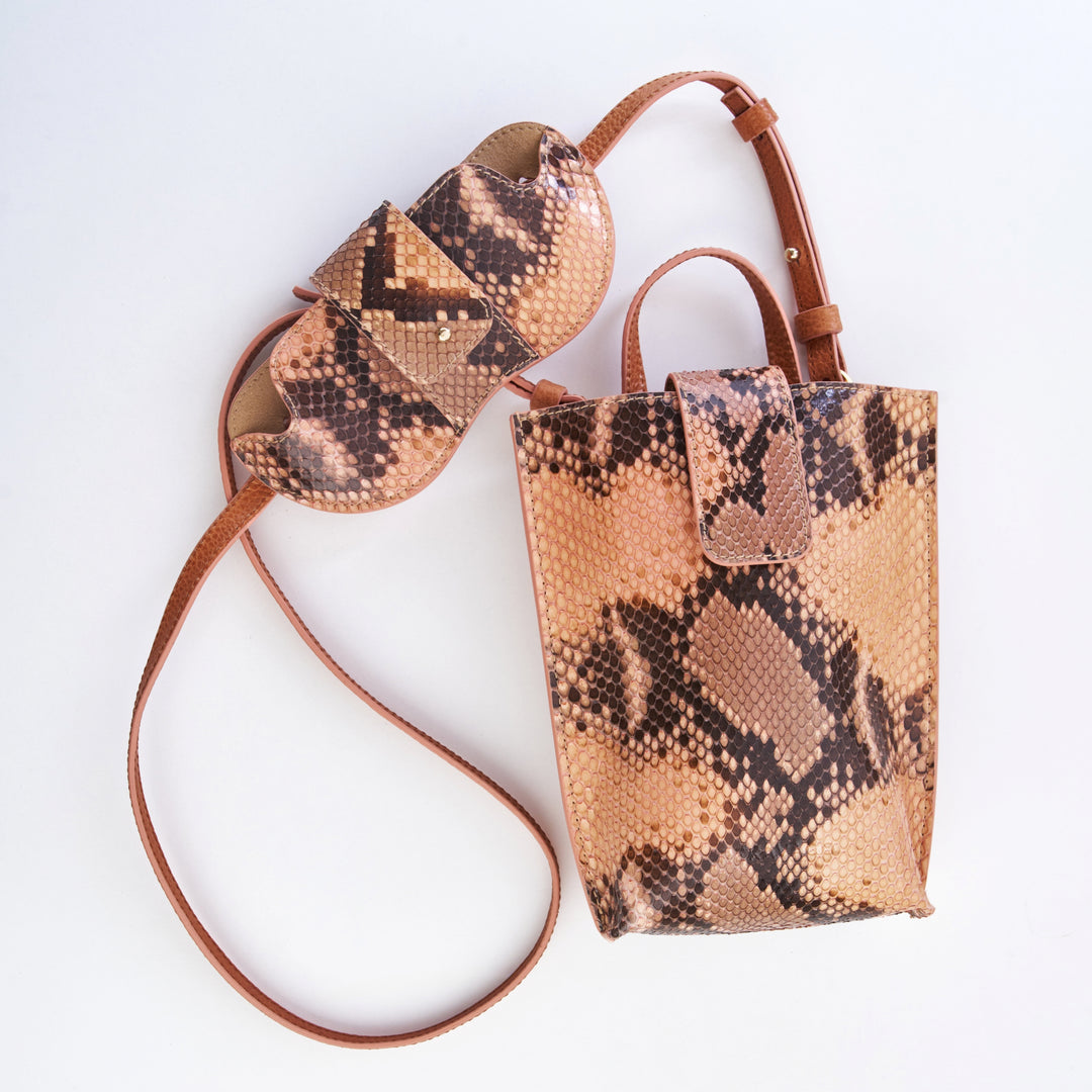 MILLA MINI TÁSKA CAMEL PYTHON