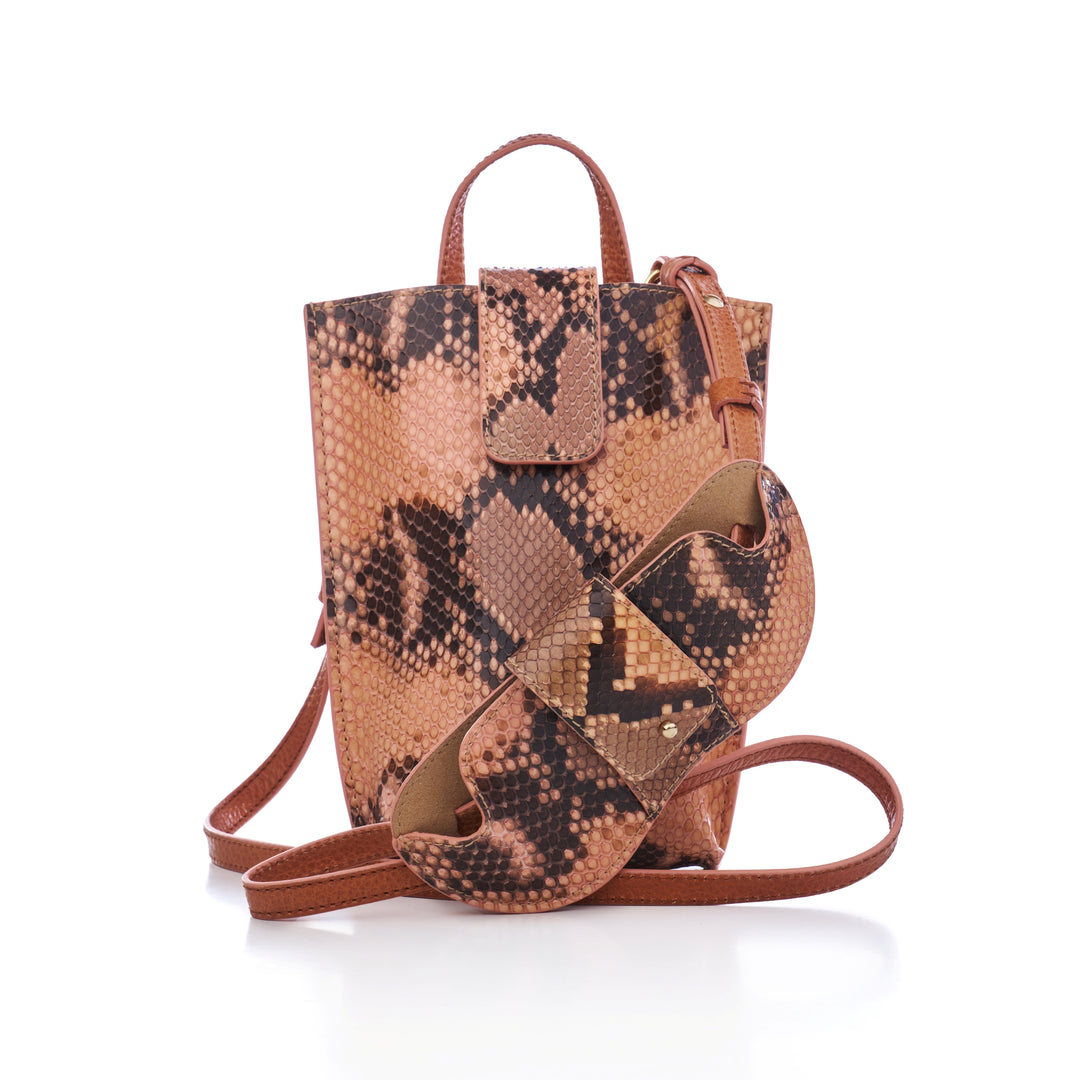MILLA MINI TÁSKA CAMEL PYTHON