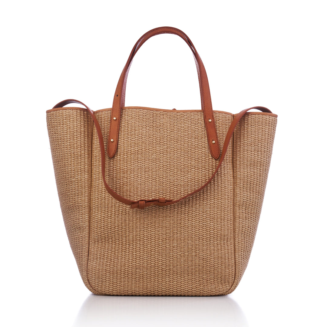 THE BOSS ON VACAY SHOPPER TÁSKA CUOIO STRAW