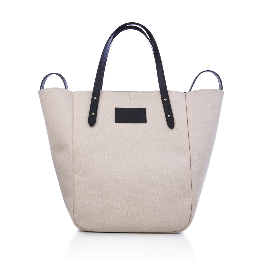 THE BOSS ON VACAY SHOPPER TÁSKA BLACK&WHITE CANVAS