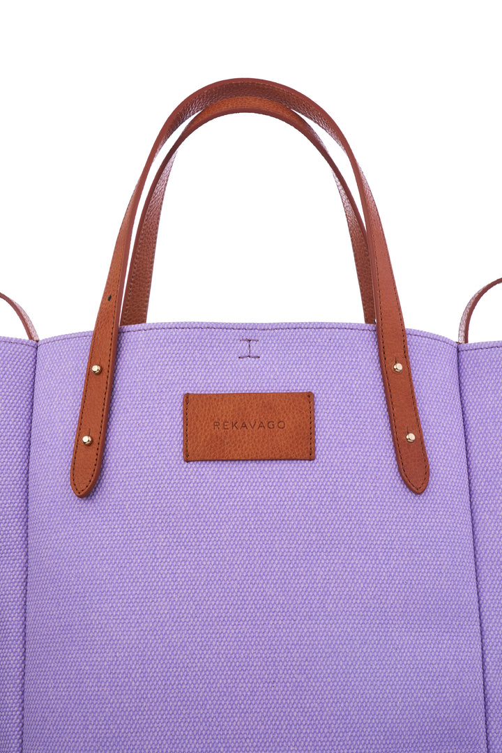THE BOSS ON VACAY SHOPPER TÁSKA LAVENDER CANVAS