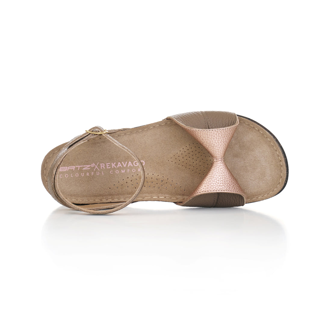 SUMMER DAY SANDAL ROSEGOLD-LATTE