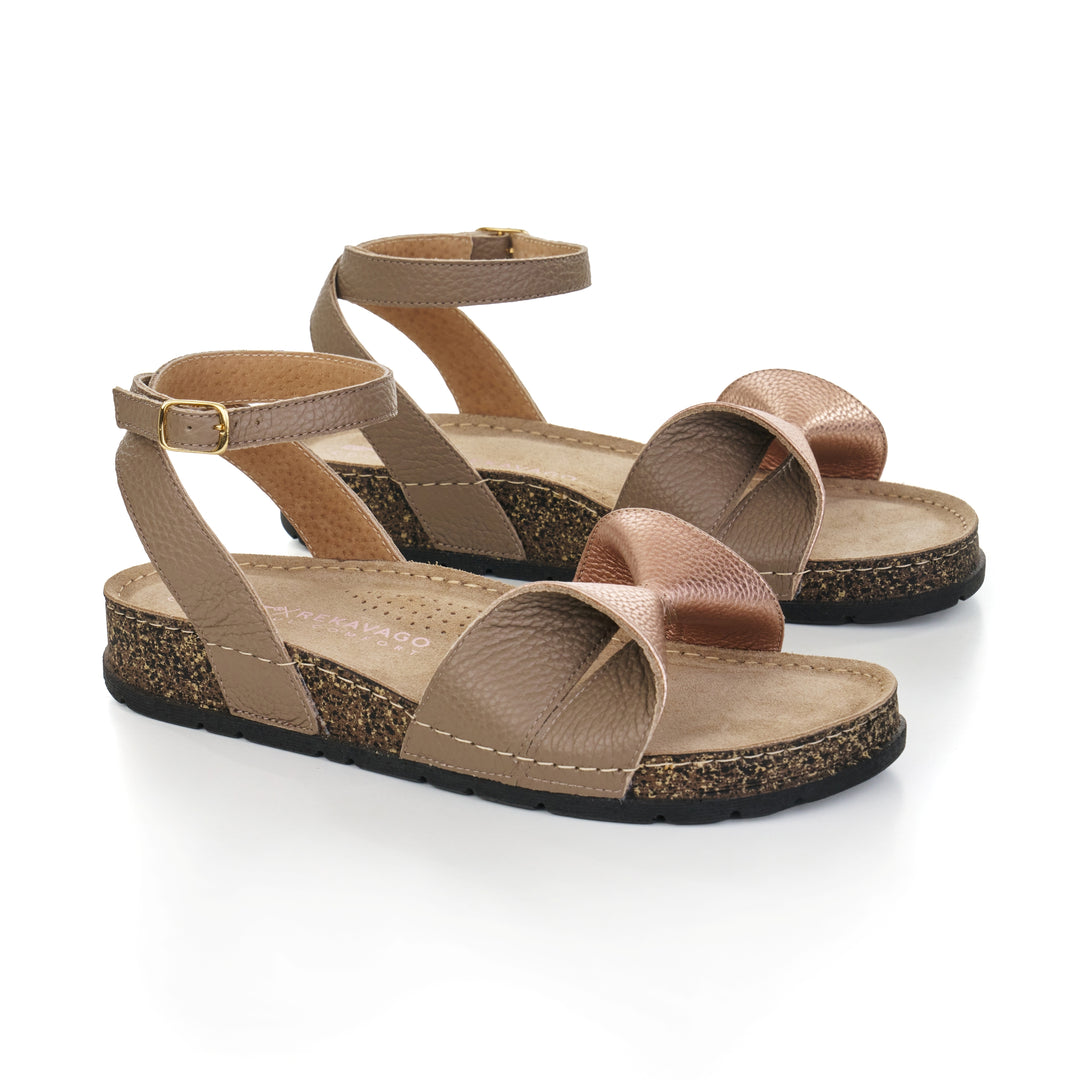 SUMMER DAY SANDAL ROSEGOLD-LATTE