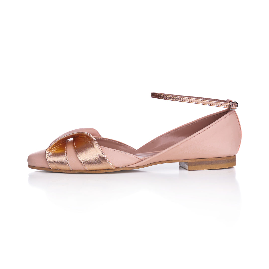 LENA BALLERINA SHOES PEACH NUDE