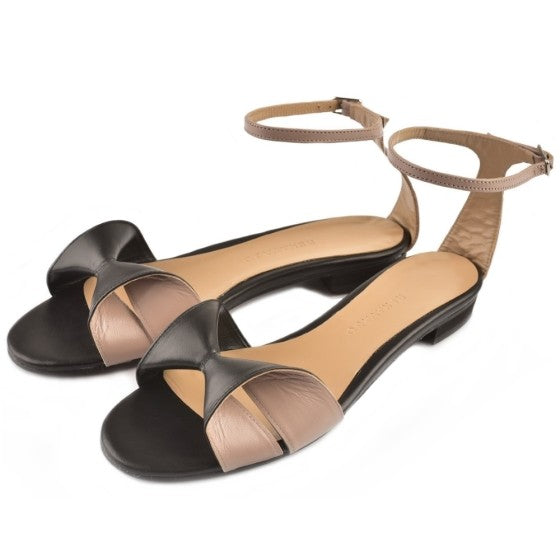 SALMA SANDALS TAUPE NOIR