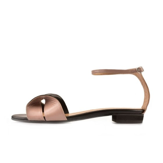 SALMA SANDALS TAUPE NOIR