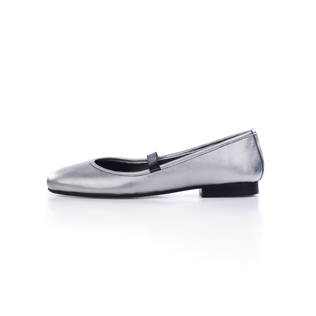 MILLIE BALERINA SHOES SILVER