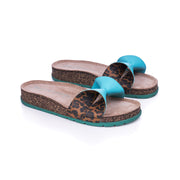 PRETTY DAY SLIPPERS LEO TURQUOISE