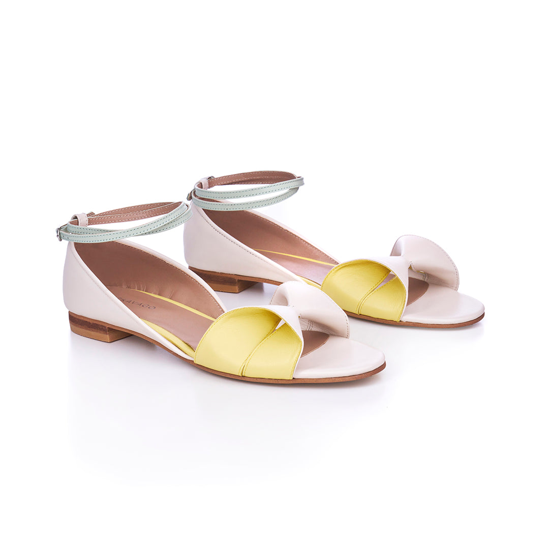 ALIA SANDALS FROSTED LEMON