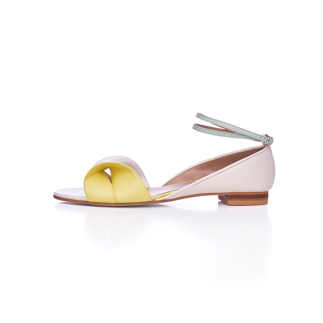 ALIA SANDALS FROSTED LEMON