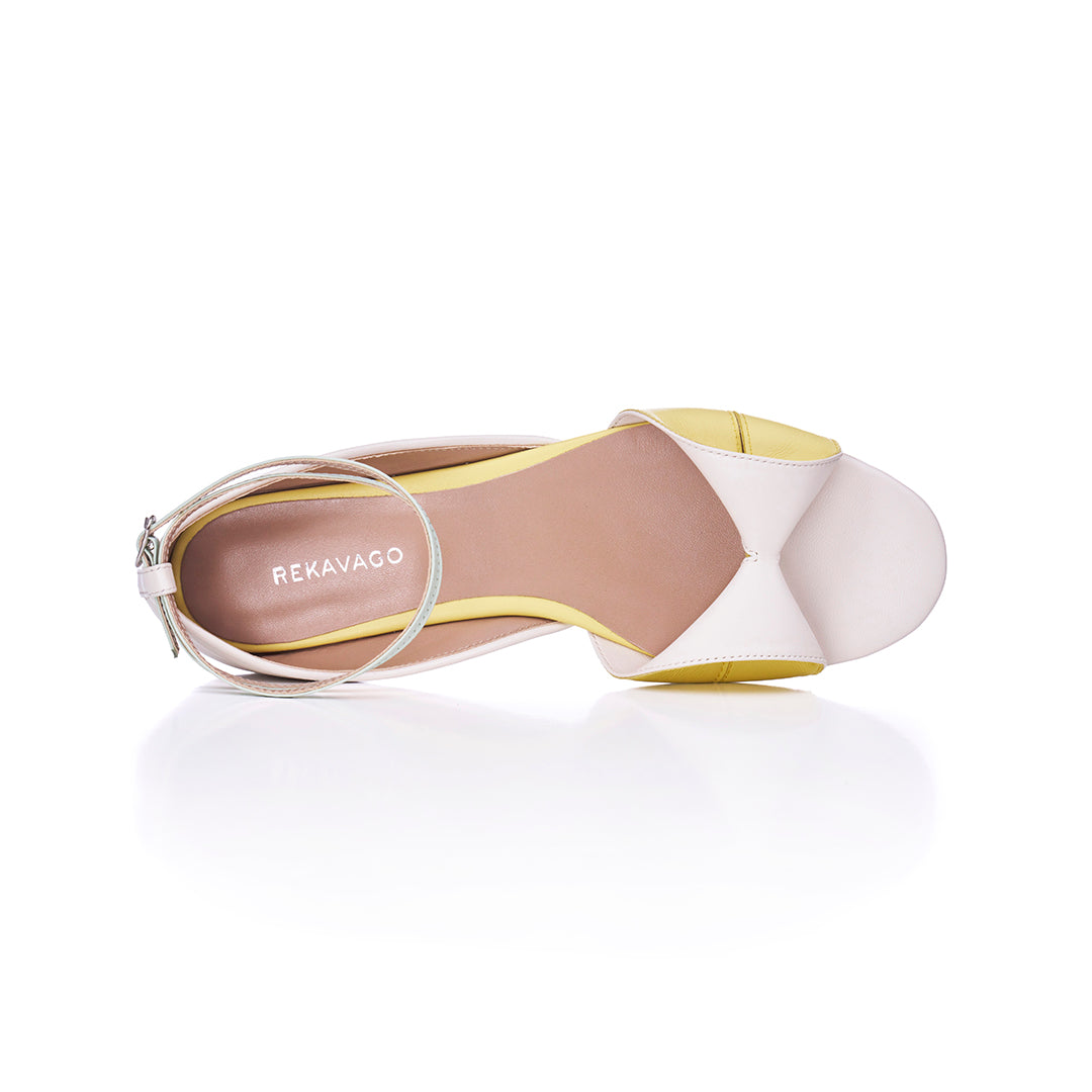 ALIA SANDALS FROSTED LEMON