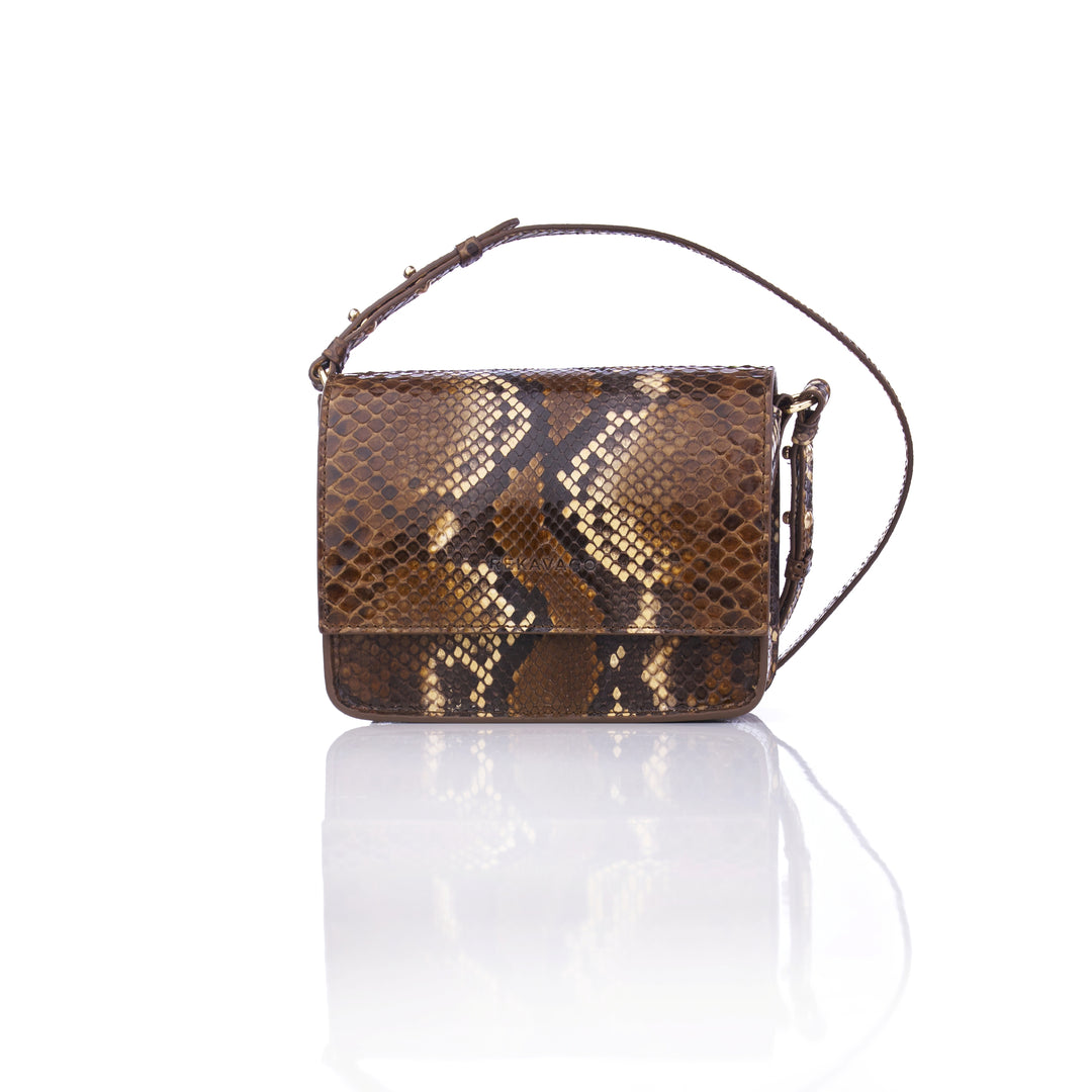PIXIE CROSS BODY PYTHON BROWN