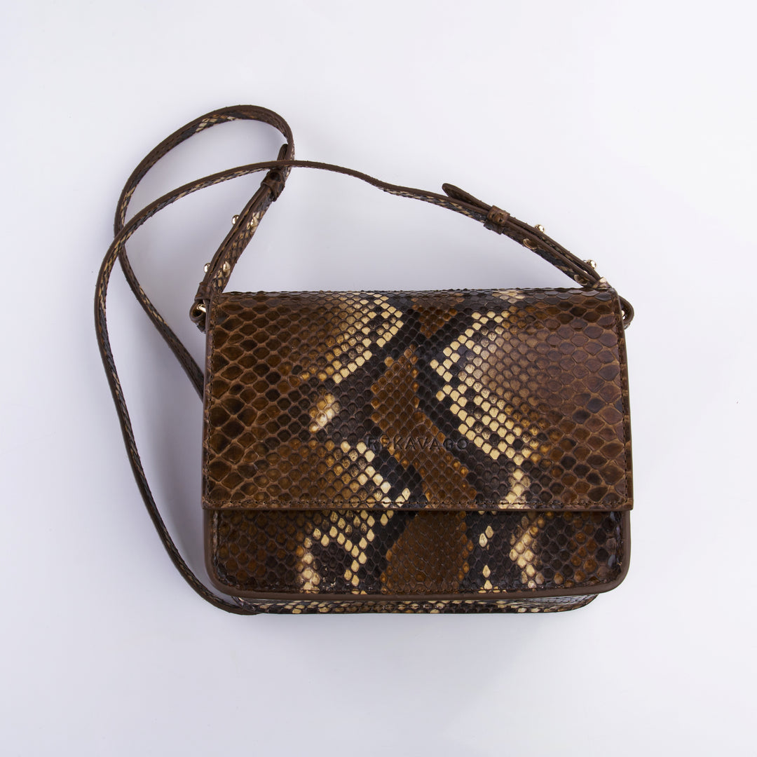 PIXIE CROSS BODY PYTHON BROWN